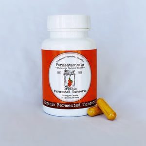 
                  
                    Fermented Organic Turmeric Capsules with bottle
                  
                